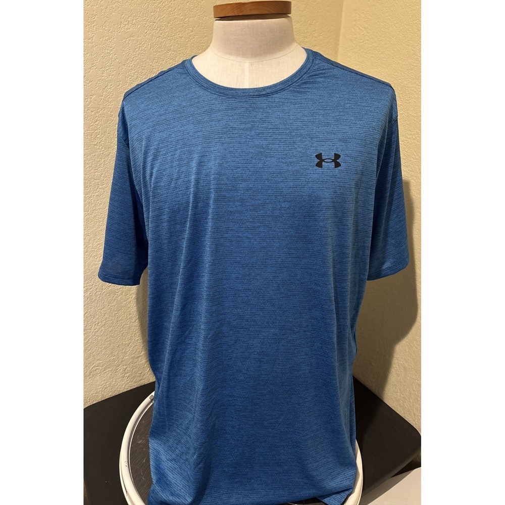 Under Armour Mens Tech Vent Short Sleeve Athletic Shirt Sz XXL Blue 1376791
